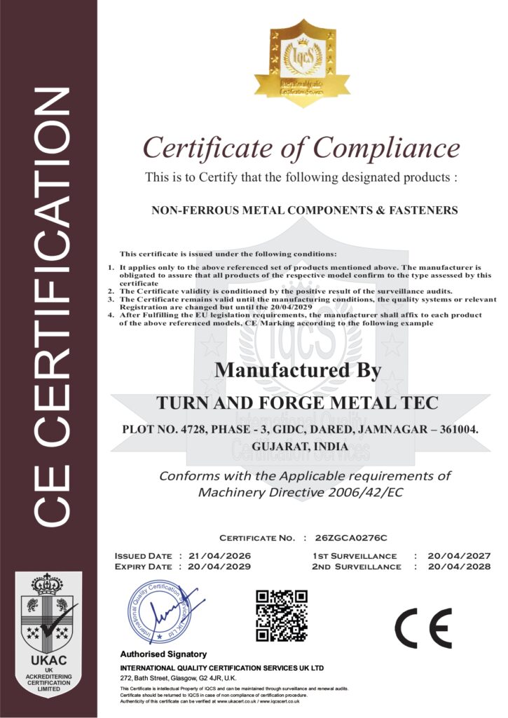 TURN AND FORGE METAL TEC- CE